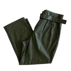 NWT Who What Wear Faux Leather High-rise Ankle Academia Trousers